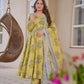 Aayaa Multi Cotton Silk Designer Full Flaired Printed Kurta Set with Dupatta