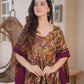 Aayaa Multi Cotton Silk Designer Full Flaired Printed Kurta Set with Dupatta