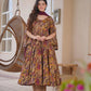 Aayaa Multi Cotton Silk Designer Full Flaired Printed Kurta Set with Dupatta