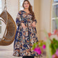 Aayaa Multi Cotton Silk Designer Full Flaired Printed Kurta Set with Dupatta