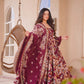 Aayaa Multi Cotton Silk Designer Full Flaired Printed Kurta Set with Dupatta