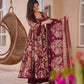 Aayaa Multi Cotton Silk Designer Full Flaired Printed Kurta Set with Dupatta