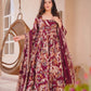 Aayaa Multi Cotton Silk Designer Full Flaired Printed Kurta Set with Dupatta
