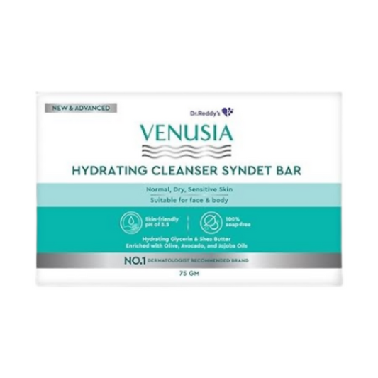 Dr. Reddy's Venusia Hydrating Cleanser Syndet Bar - Swadesiicart