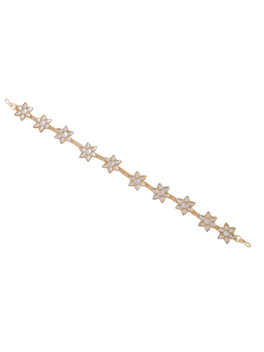 NVR Women's Gold-Polished Traditional Trending Matha Patti | Swadesiicart
