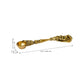 eCraftIndia Gold-Toned Ethnic Carved Brass Long Stick Diya with 1 Wick for Pooja Room | Swadesiicart