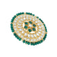 NVR Women's Traditional Ethnic Kundan Meenakari Gold-Polished Ajustable Finger Ring | Swadesiicart