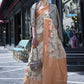 Lovely Orange & Cream Polly Brasso Designer Saree - Emponline | Swadesiicart