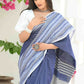 Beatitude Blue Cotton Tanchori Handloom Saree