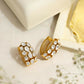 Glass Kundan Circular Earrings - Ruby Raang | Swadesiicart