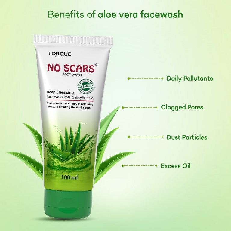 Torque's No Scars Aloevera Face Wash For Deep Cleansing - Swadesiicart