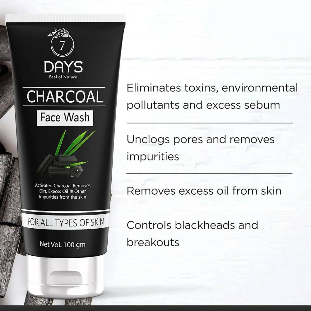 7 Days Activated Charcoal Face Wash - Swadesiicart