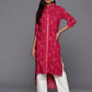 Ahalyaa Women's Traditional wear Kurta - Red | Swadesiicart