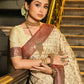 Astita Rajvastra Maroon Banarasi Silk Saree | Swadesiicart