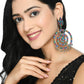 Mominos Fashion Johar Kamal Women's Multi Colour Kundan Circles Earrings - Swadesiicart