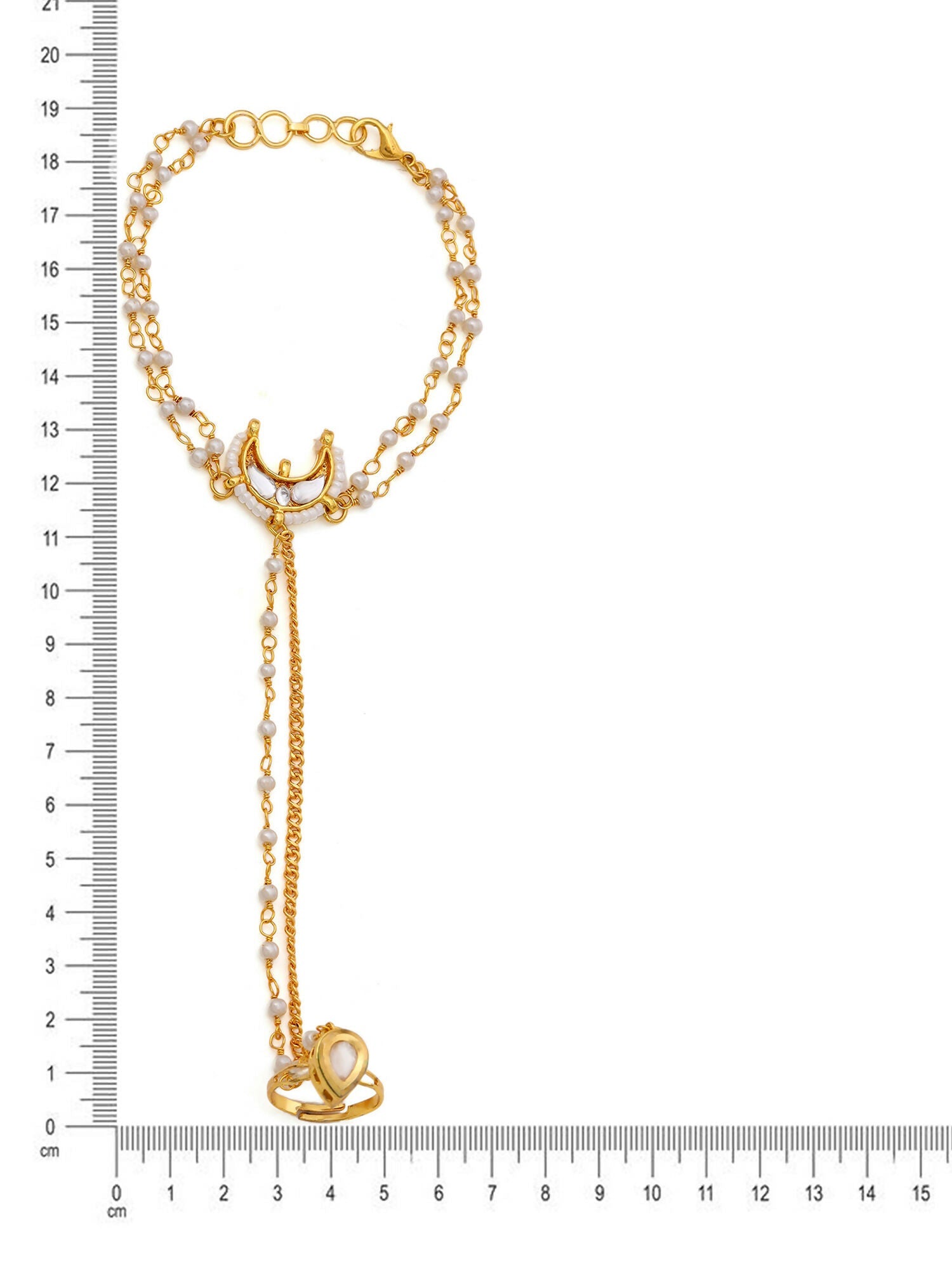 Ruby Raang Gold Chand Kundan Haath Phool | Swadesiicart