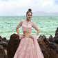 House of Panchhi Coral Net Multi Sequins with heavy Zarkan embroidery Lehenga choli & Dupatta | Swadesiicart