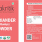 Praakritik Organic Dhaniya Powder - Swadesiicart