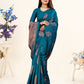 Vedant Vastram Litchi Silk Designer Banarasi Saree - Rama | Swadesiicart