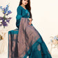 Vedant Vastram Litchi Silk Designer Banarasi Saree - Rama | Swadesiicart