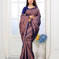 Vedant Vastram Litchi Silk Designer Banarasi Saree - Navy | Swadesiicart