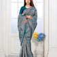 Vedant Vastram Litchi Silk Designer Banarasi Saree - Rama | Swadesiicart