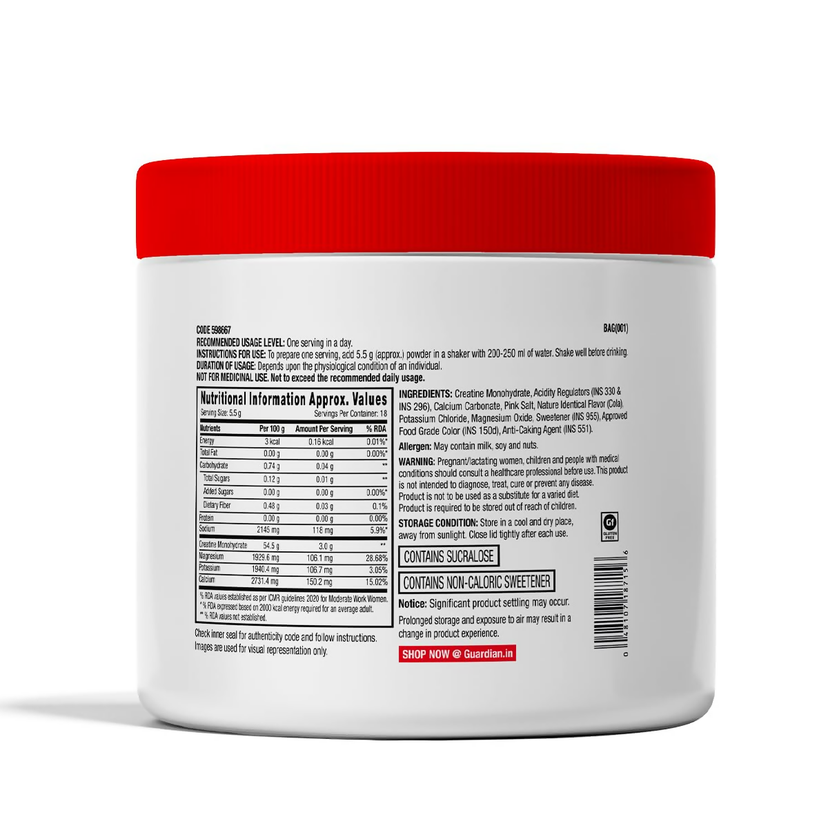 GNC Creatine+ Electrolytesh Cola | Swadesiicart
