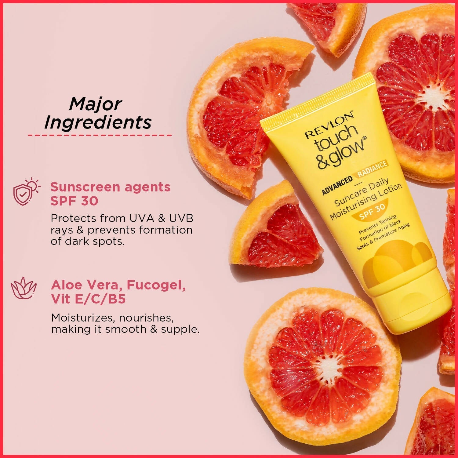 Revlon Touch & Glow Advanced Radiance Sun Care Daily Moisturizing Lotion SPF 30 - Swadesiicart