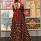 Jyoti Fashion Women's Coffee Heavy Digital Printed Cotton Silk Anarkali Dress | Swadesiicart