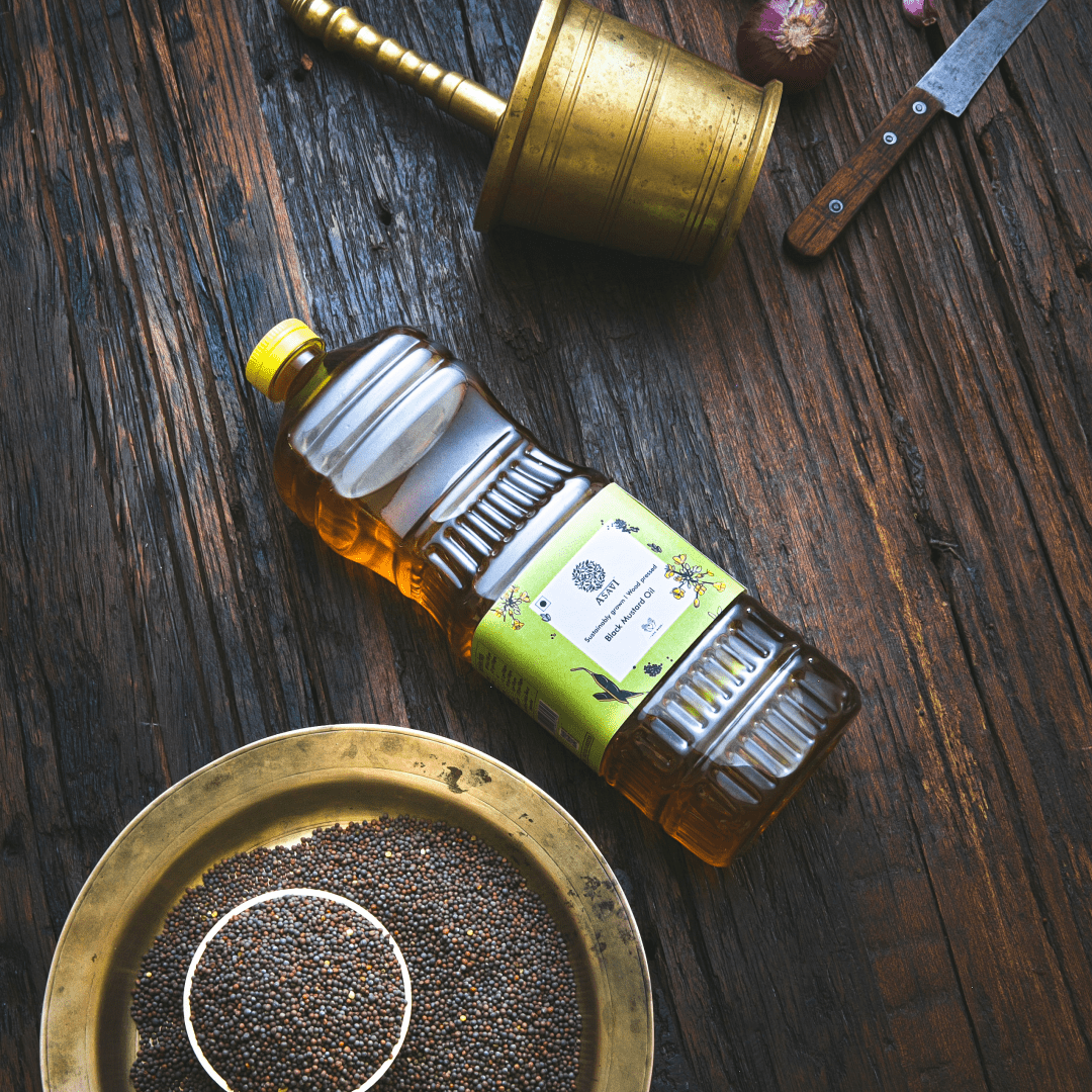 Asavi Cold Pressed Black Mustard Oil - Swadesiicart