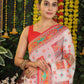 Shree Shyam Fashion Linen Cotton White Saree