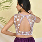 Amodini Designer Studio Floral Lavendar Sleeveless Padded Blouse