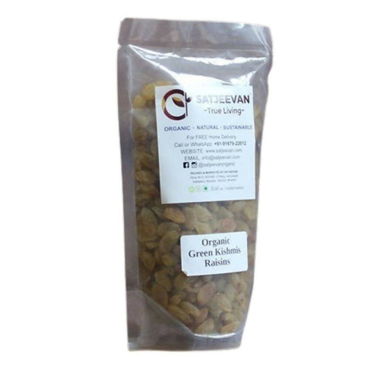 Satjeevan Organic Green Kishmis Raisins - Swadesiicart