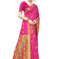 Vamika Banarasi Jacquard Weaving Pink Saree | Swadesiicart