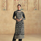 Anaita Black Premium Chinon Embroidered Sequin Work Ready Made Suit