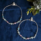 VOJ Set of 2 Silver Plated Heart Shaped Meenakari Anklet - Swadesiicart