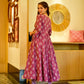Jyoti Fashion Women's Purple Cotton Silk Heavy Digital Printed Kurta Pant Set | Swadesiicart