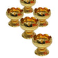 Tied Ribbons Gold Toned 5 Pieces Akhand Brass Diyas | Swadesiicart