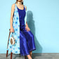 Ahalyaa Womens Royal Blue Poly Silk Printed Jumpsuit - Swadesiicart