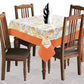 Airwill Cotton Floral Pattern 4 Seater Table Cloth - Orange