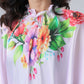 Vastranavya Mauve Freehand Flower Print Ready to Wear Saree | Swadesiicart