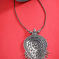 NVR Women's Elegant Silver Oxidised Brass Necklace | Swadesiicart
