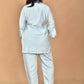 Morchari Women Hand Embroidery Co-Ords-Light Blue - Swadesiicart
