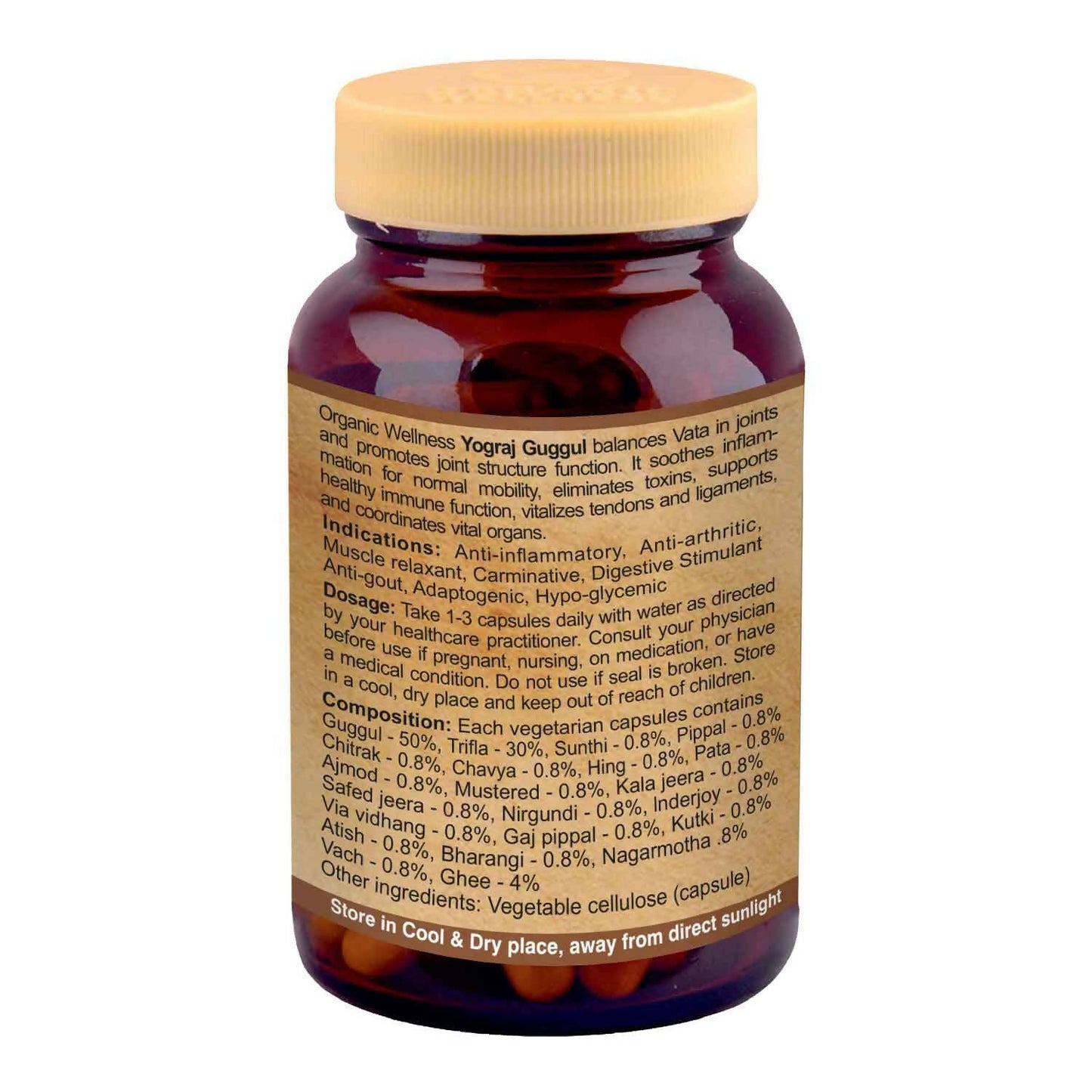 Organic Wellness Yograj Guggul Vegetarian Capsules - Swadesiicart