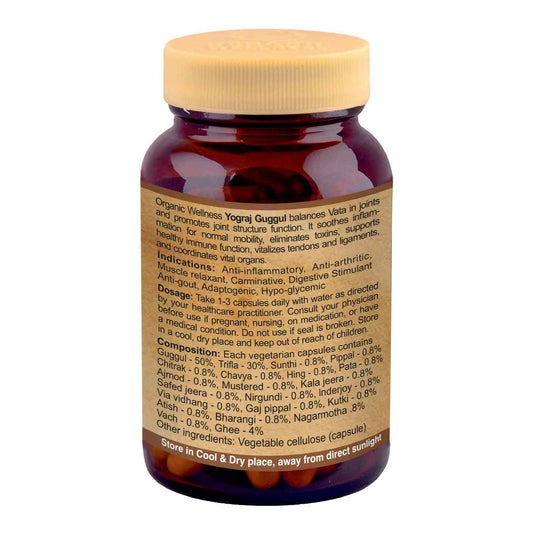 Organic Wellness Yograj Guggul Vegetarian Capsules - Swadesiicart