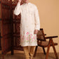 Cream Cotton Printed Chikankari Embroidery Work Kurta - Mahotsav | Swadesiicart