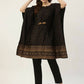 FIORRA Women's Black Poly Crepe Kaftan Type Kurta Set - Swadesiicart