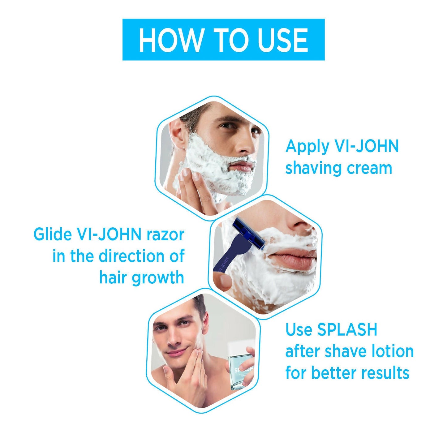 VI-JOHN Dermatologically Tested Premium Claming Aqua Shaving Cream Enriched with Aloevera & Almond Oil free From Silicone,Paraben & Mineral Oil | Swadesiicart