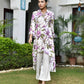 Vaasva Women's Cream Musline Viscose Digital Printed Cord Set - Swadesiicart
