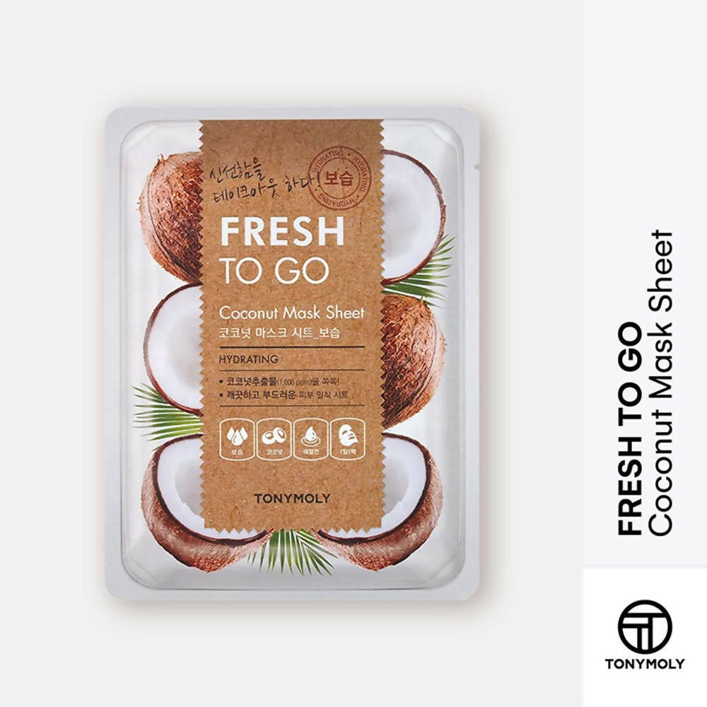 Tonymoly Fresh To Go Coconut Mask Sheet Hydrating - Korean Skincare - Swadesiicart
